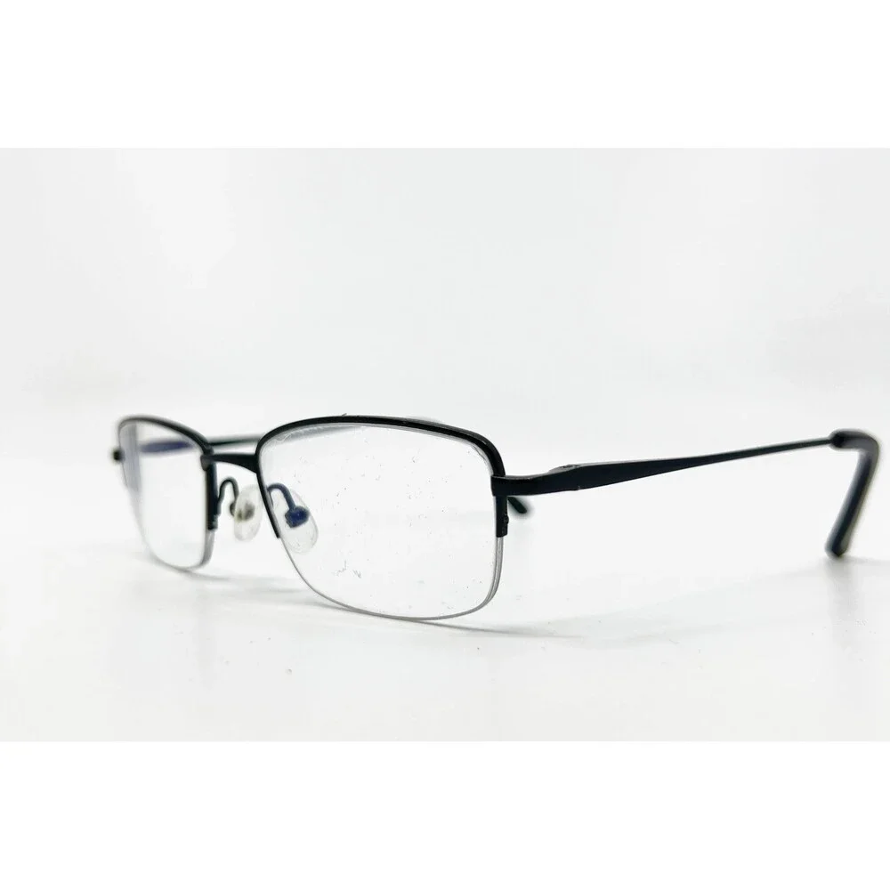 Saki Eyeglasses Mens Matte Black Handmade Mod 401 54/18/140 54mm